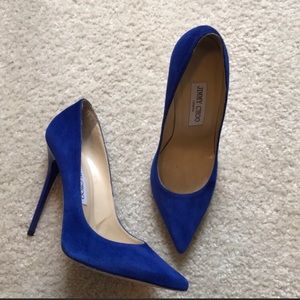 Suede Jimmy Choo Anouk heels